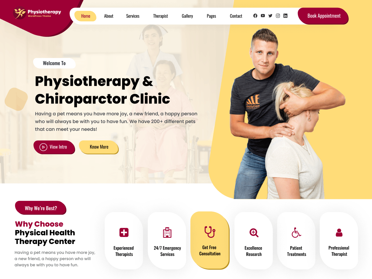 Physical Therapy theme screenshot