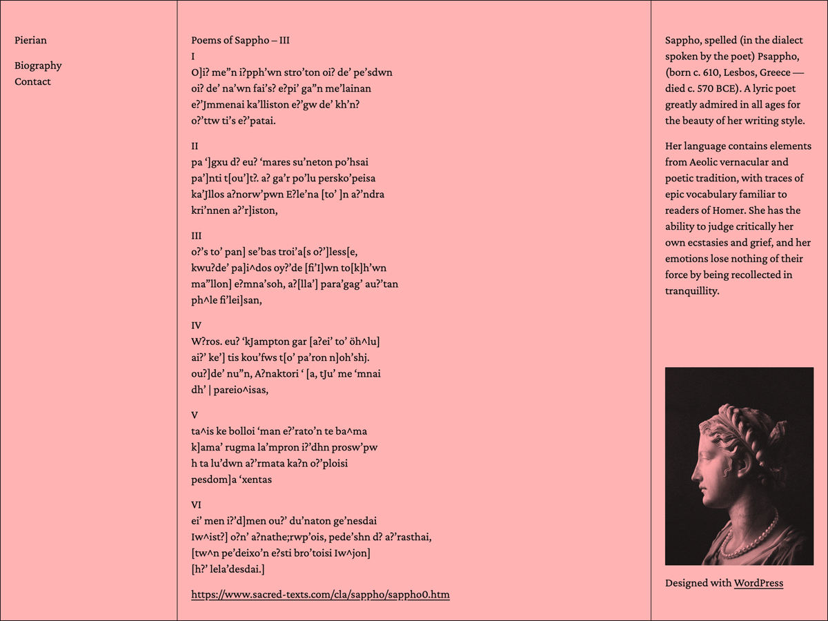 Pierian theme screenshot