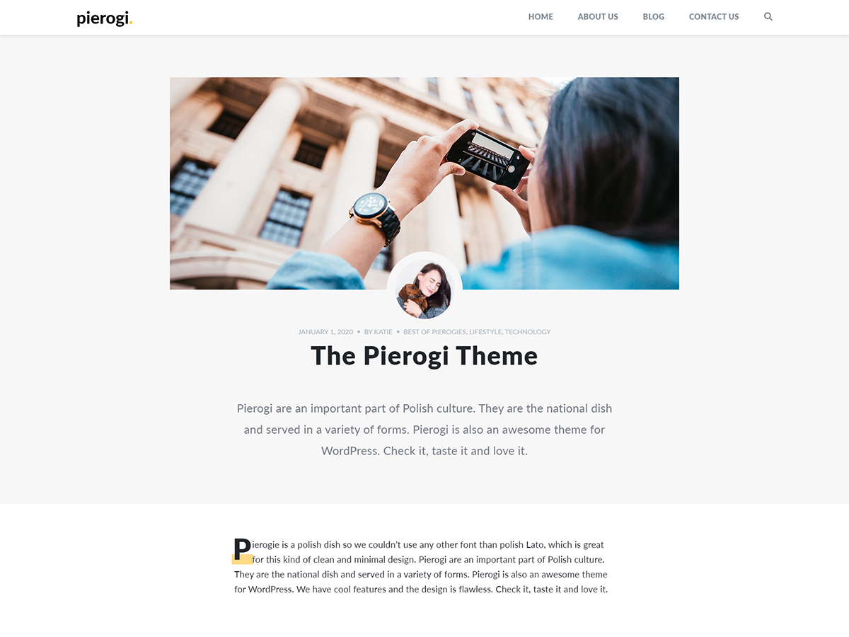 Pierogi theme screenshot