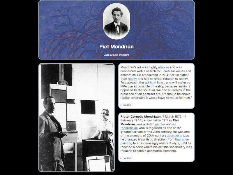Piet Mondrian theme screenshot