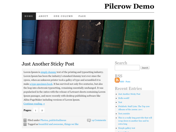 Pilcrow theme screenshot