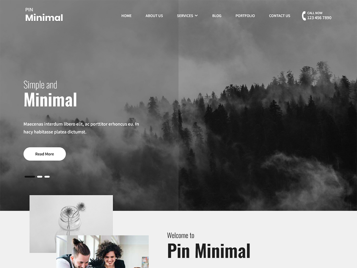 Pin Minimal theme screenshot