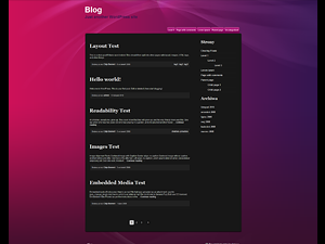 Pink and Purple theme screenshot