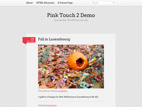 Pink Touch 2 theme screenshot