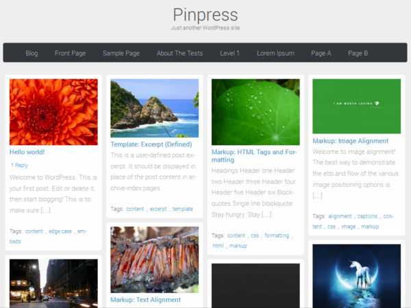 pinpress theme screenshot