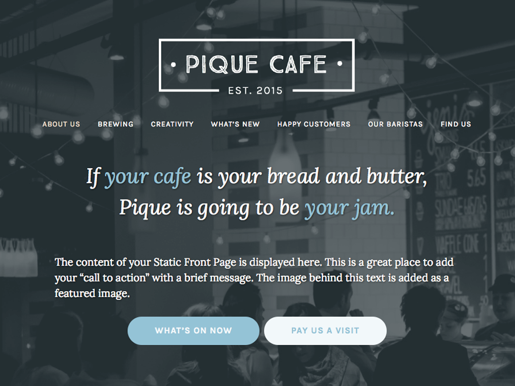 Pique theme screenshot