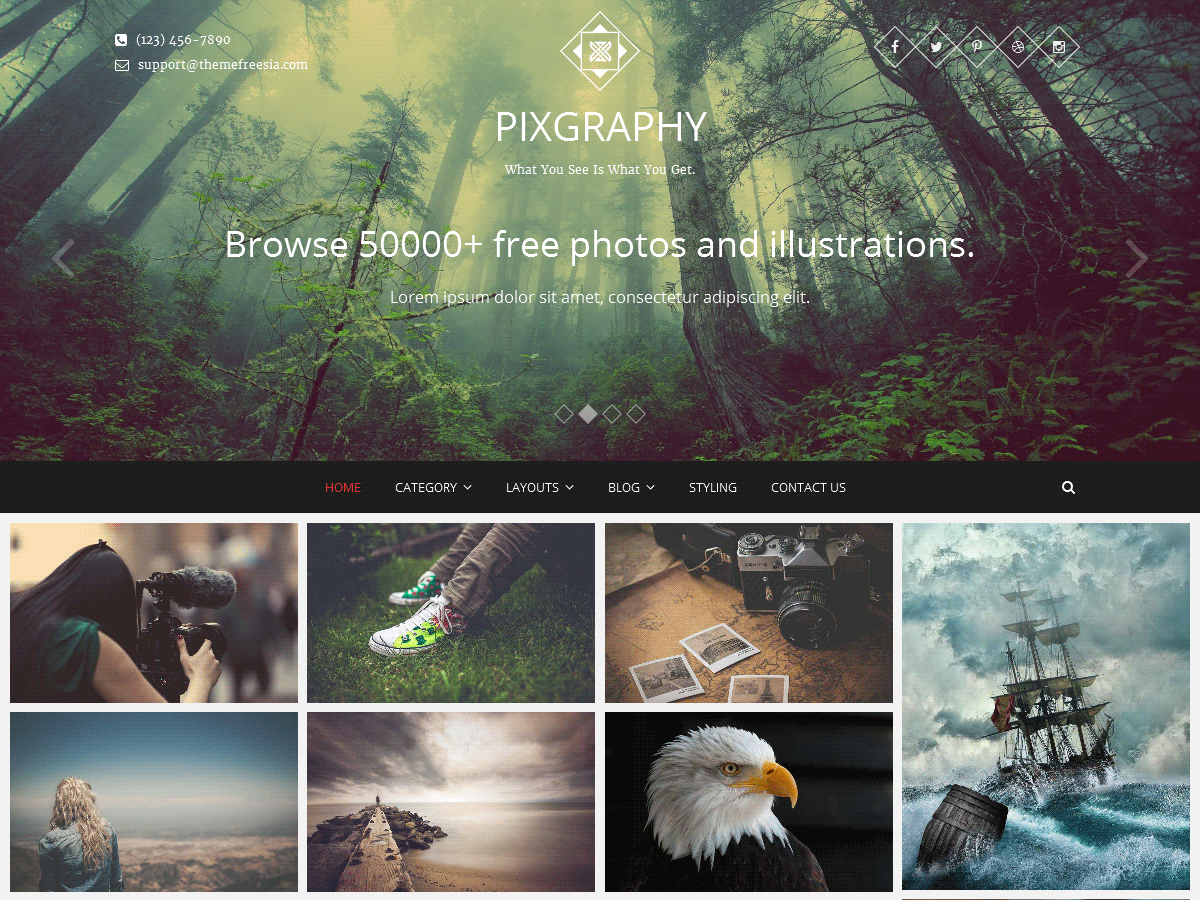 Pixgraphy theme screenshot