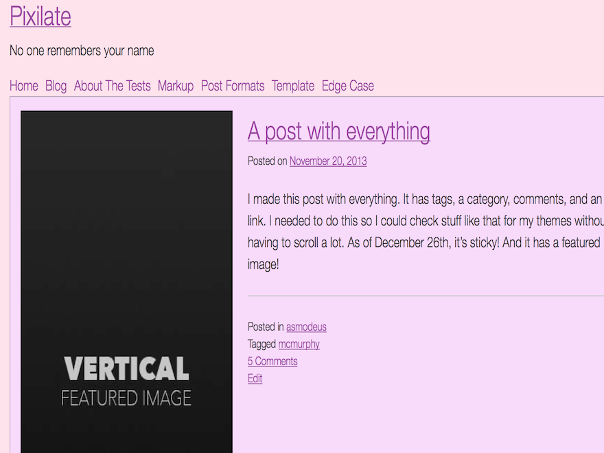 Pixilate theme screenshot