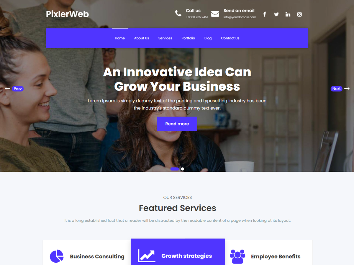 PixlerWeb theme screenshot