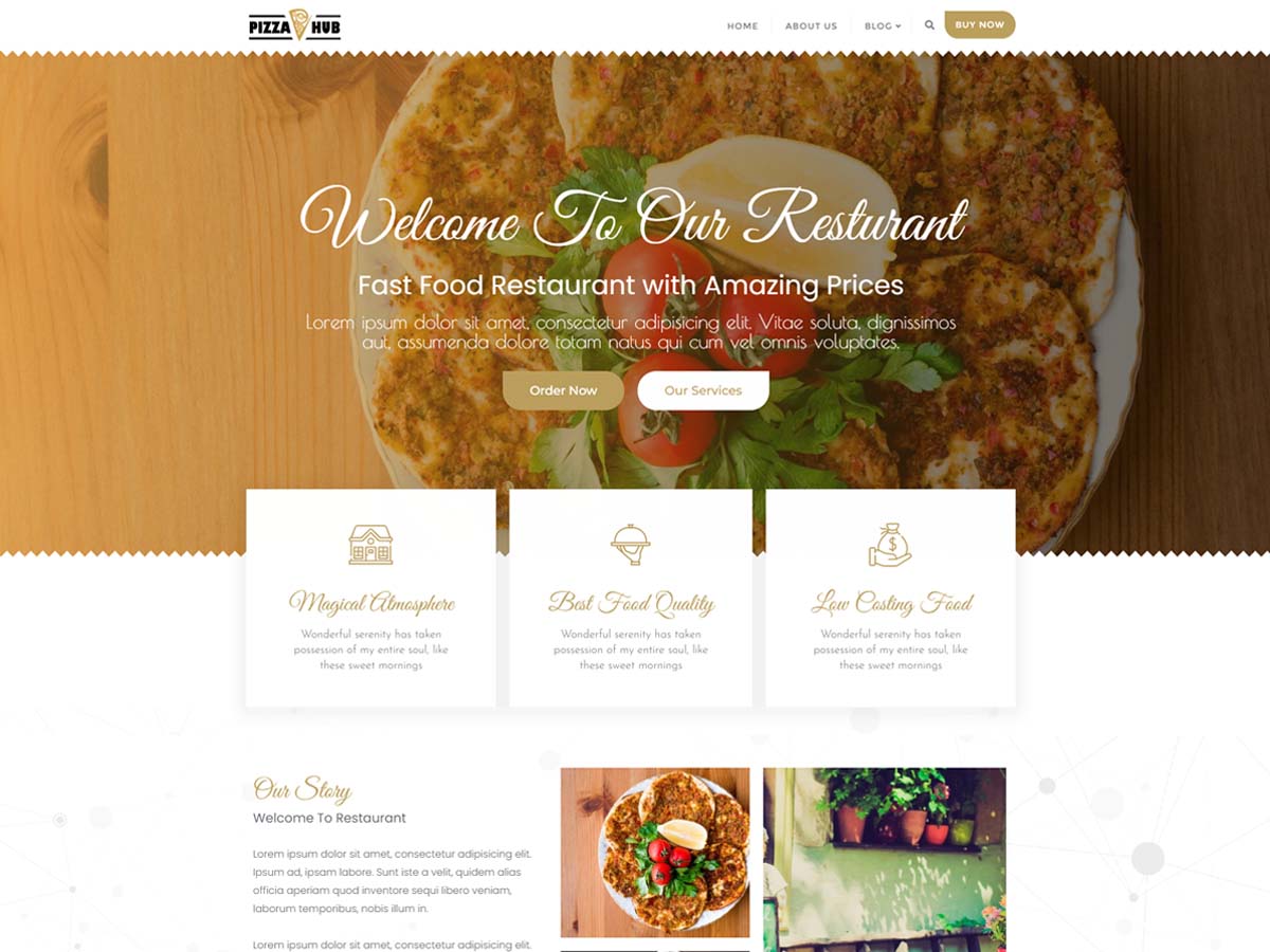 Pizza Hub theme screenshot