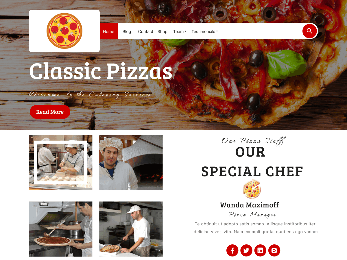 Pizza Parlor theme screenshot