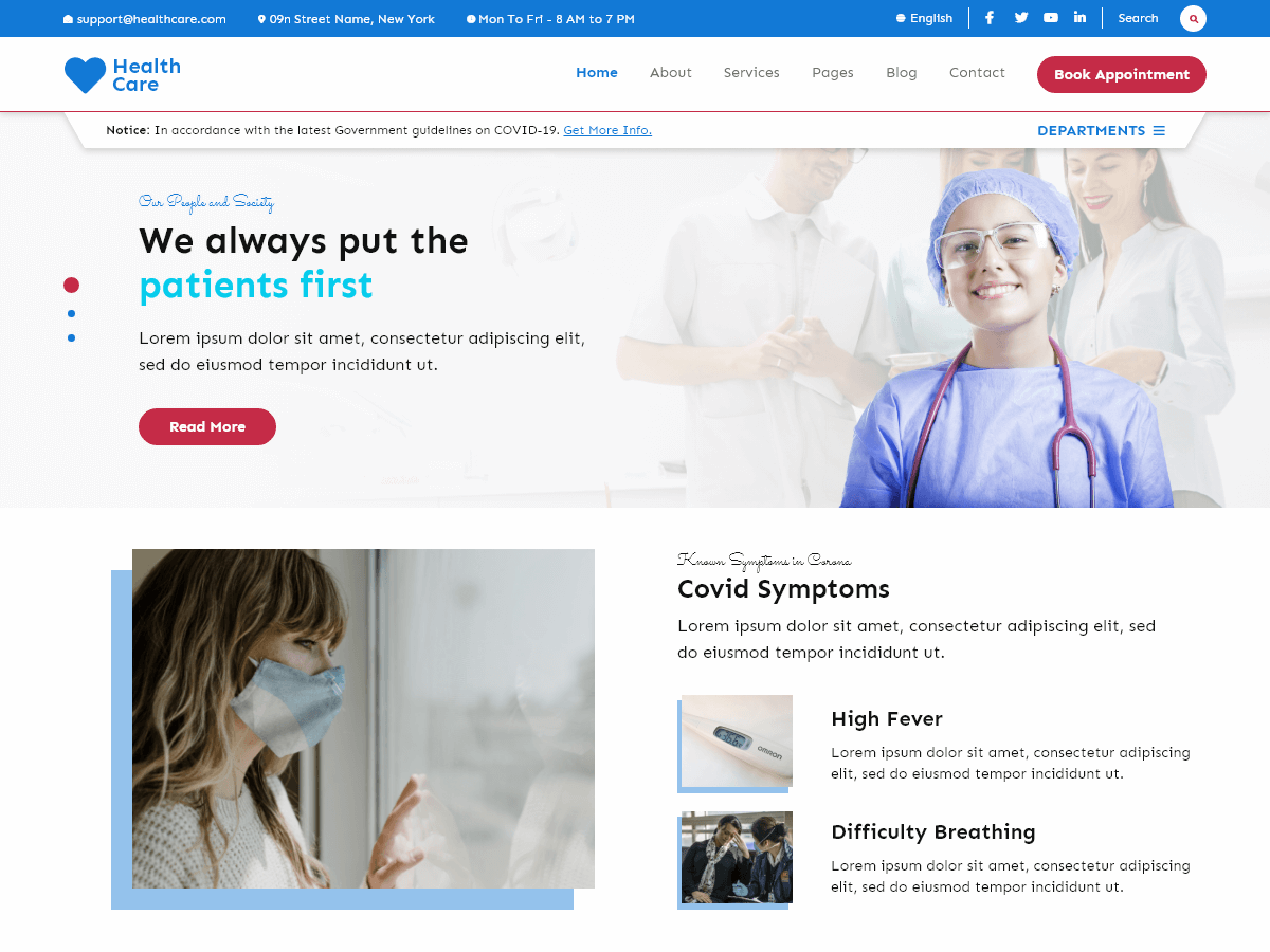 Plastic Surgery Clinic theme screenshot