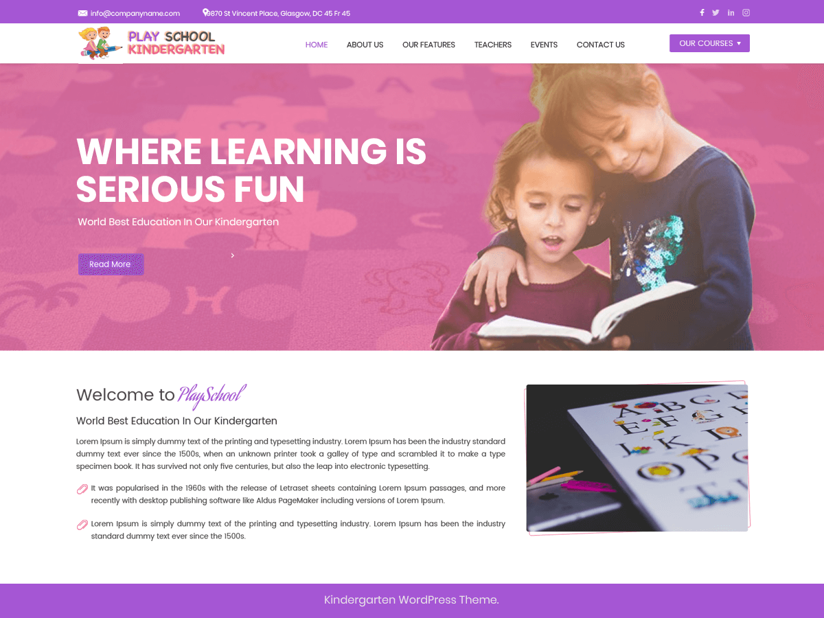 Play School Kindergarten theme screenshot