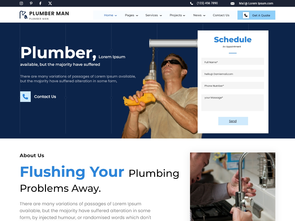 Plumber Man theme screenshot