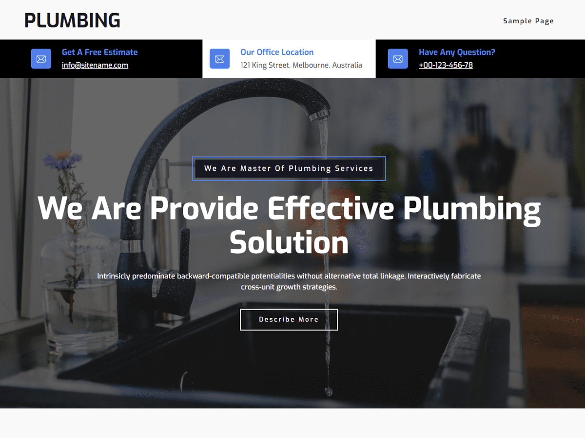 Plumbing FSE theme screenshot