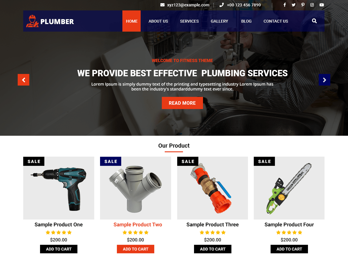 Plumbing Services theme screenshot