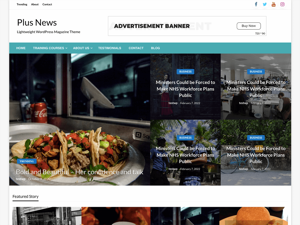 Plus News theme screenshot