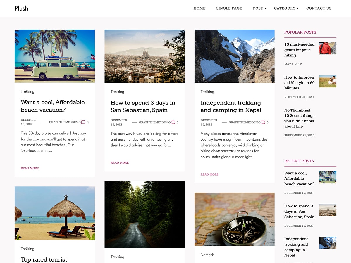 Plush theme screenshot