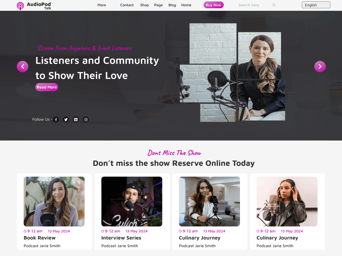 Podcast Streaming theme screenshot