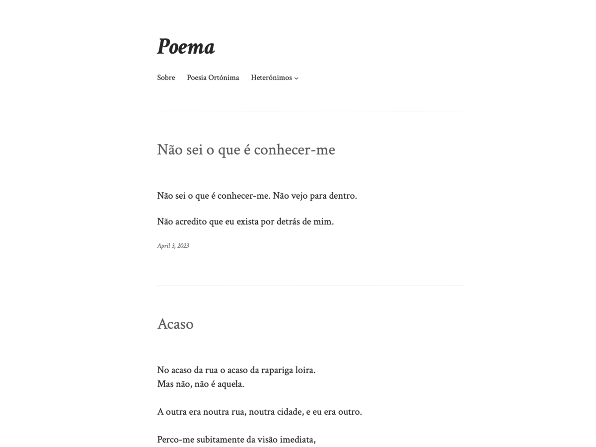 Poema theme screenshot