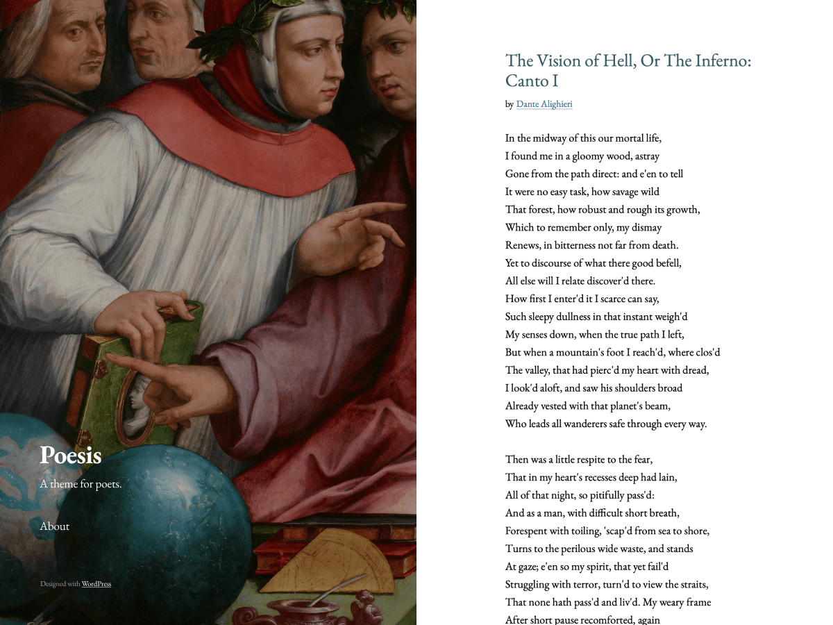 Poesis theme screenshot