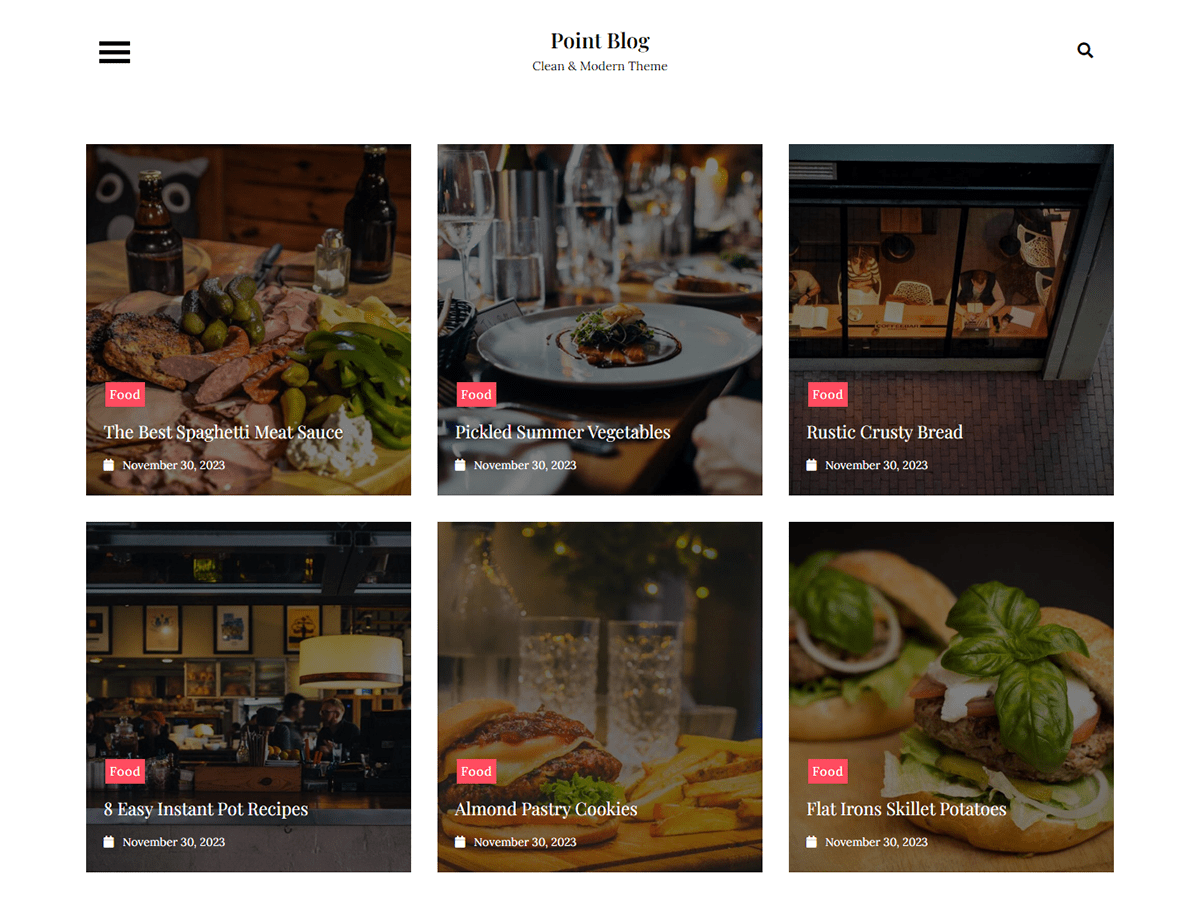 Point Blog theme screenshot