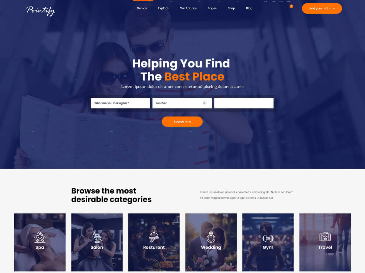 Pointify theme screenshot