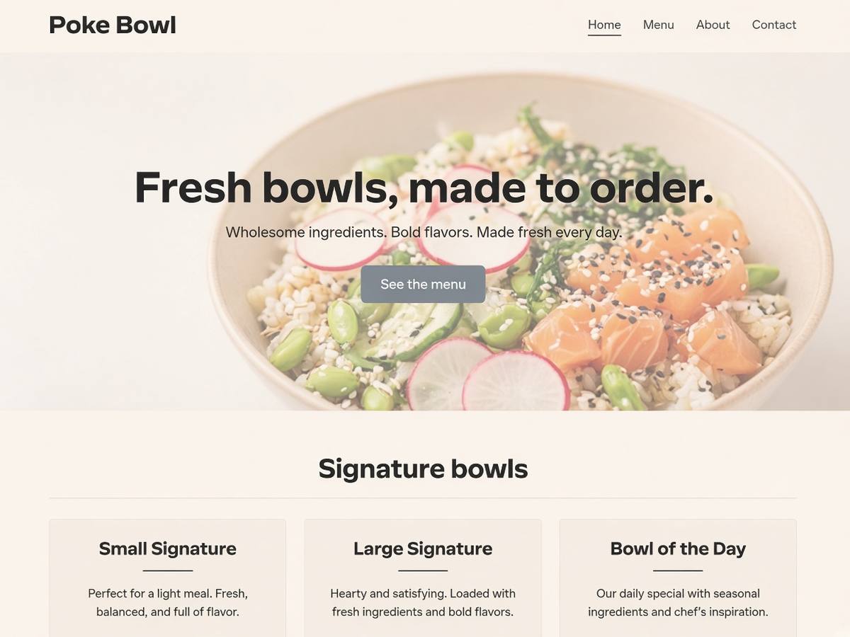 Poke Bowl theme screenshot