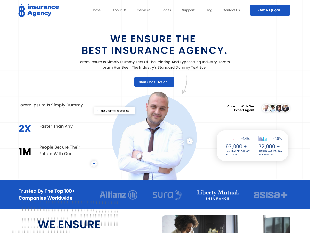 Policyguard Insurance Services theme screenshot