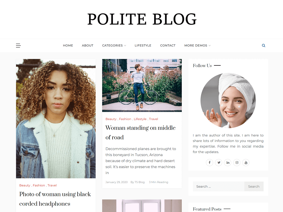 Polite Blog theme screenshot