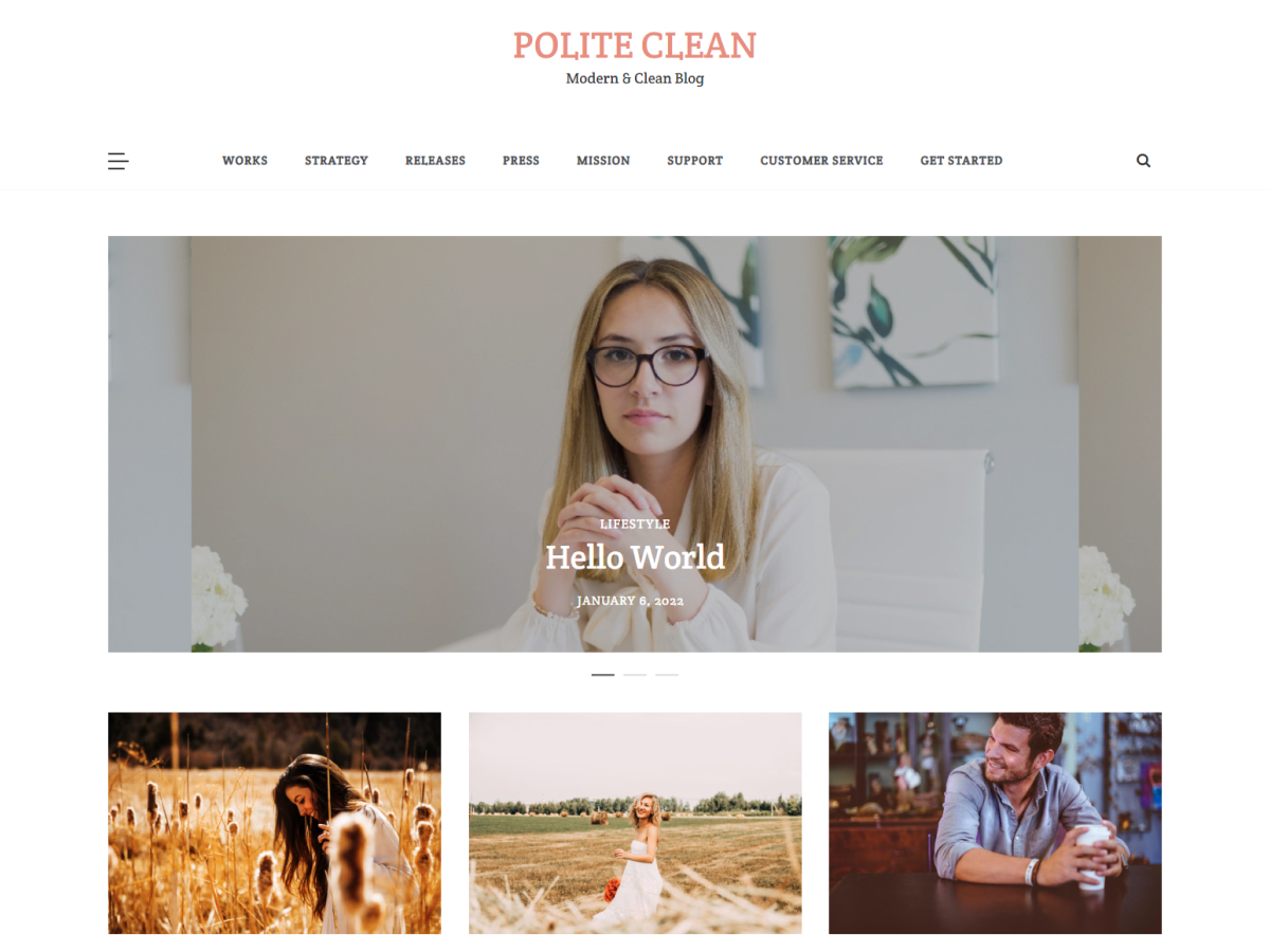 Polite Clean theme screenshot