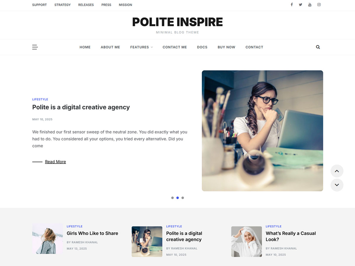 Polite Inspire theme screenshot