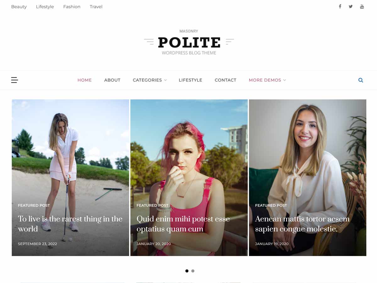 Polite Masonry theme screenshot