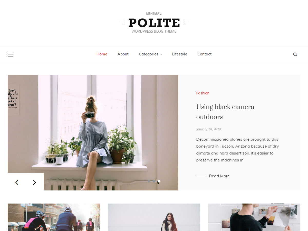 Polite theme screenshot