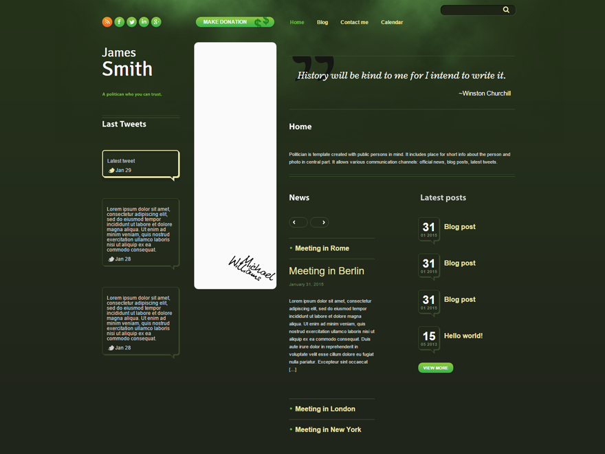 Politician theme screenshot