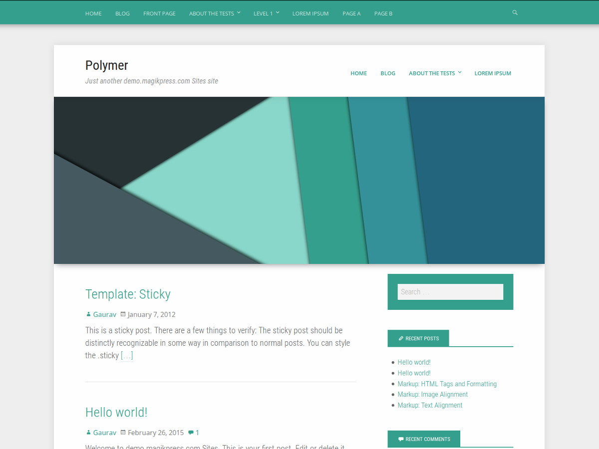 Polymer theme screenshot