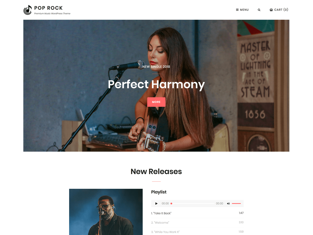 Pop Rock theme screenshot