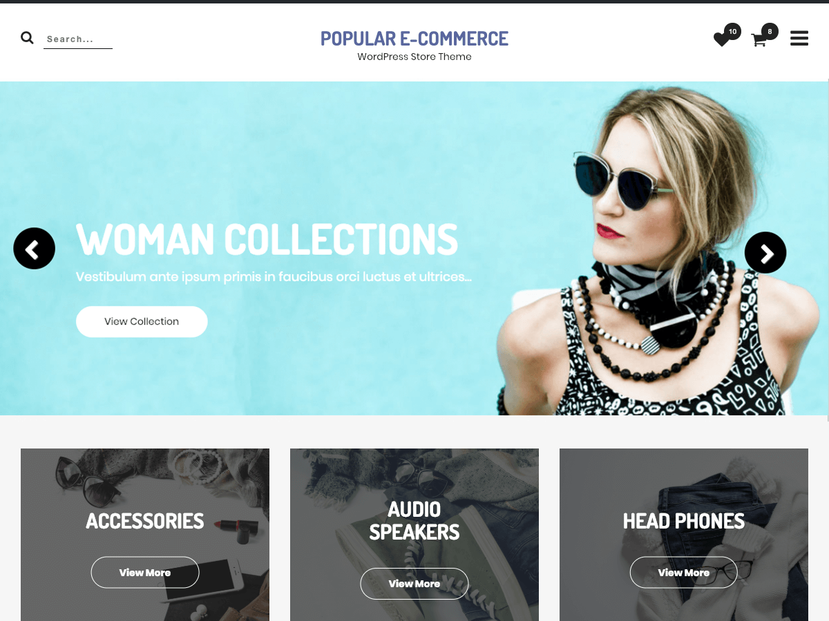 Popular eCommerce theme screenshot