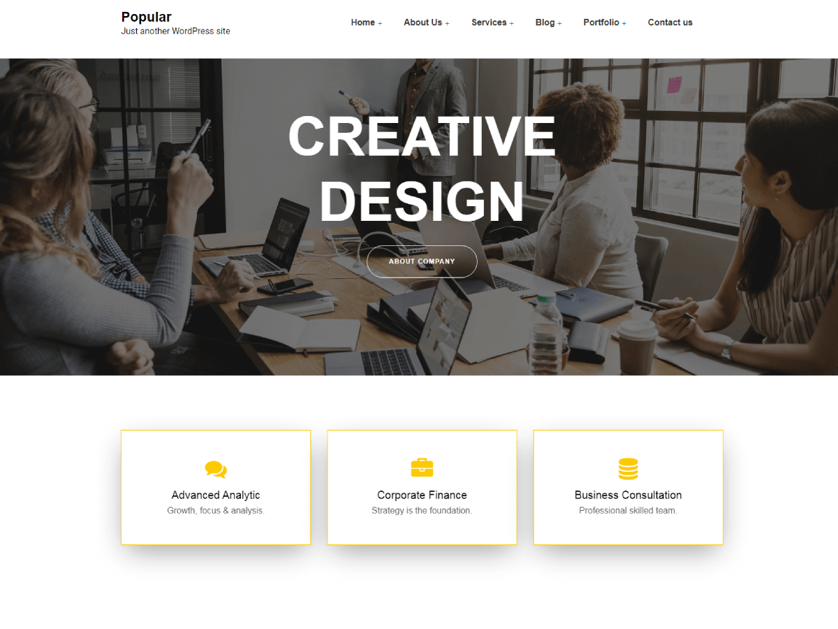 Popular Techup theme screenshot