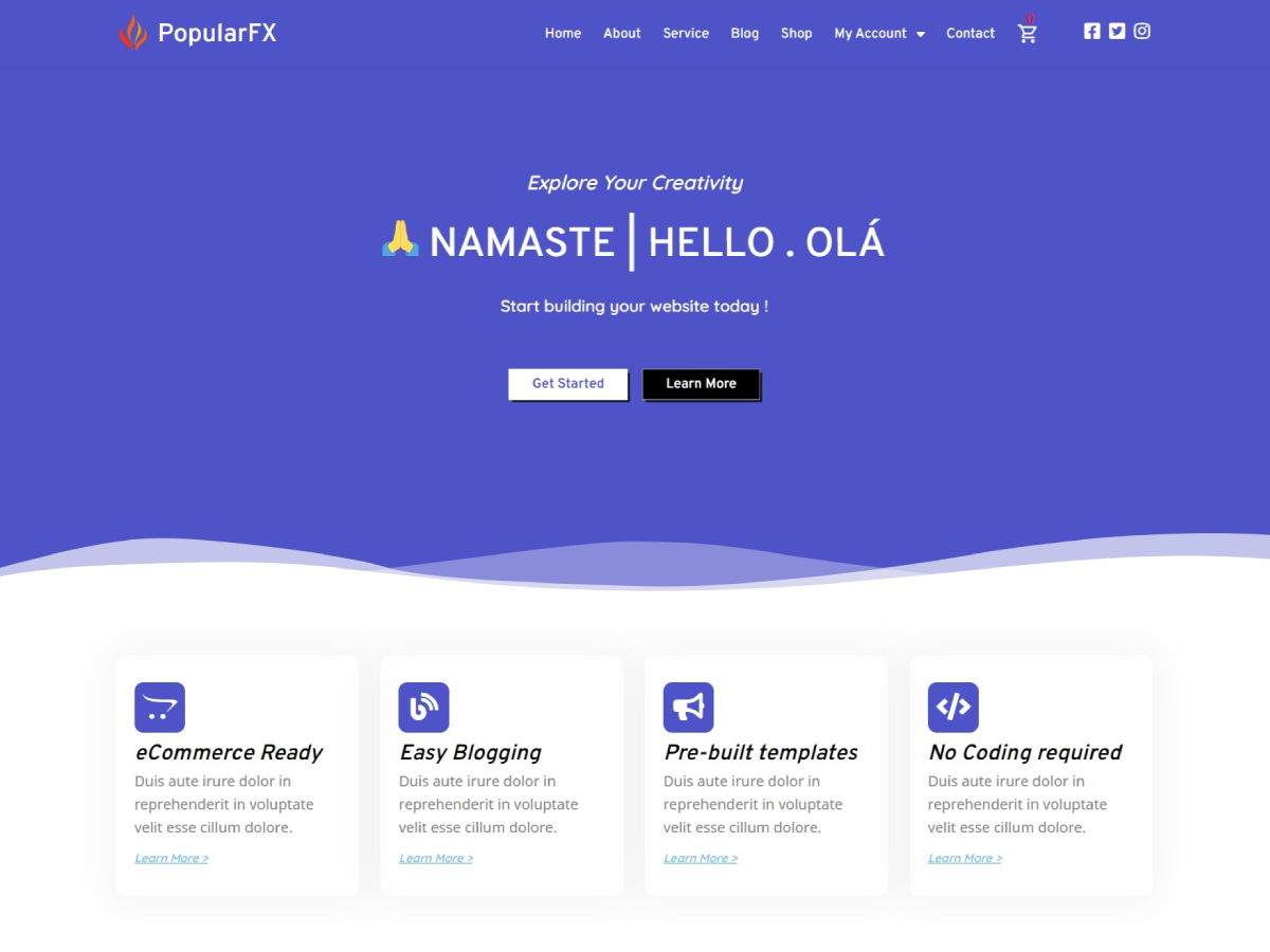 PopularFX theme screenshot
