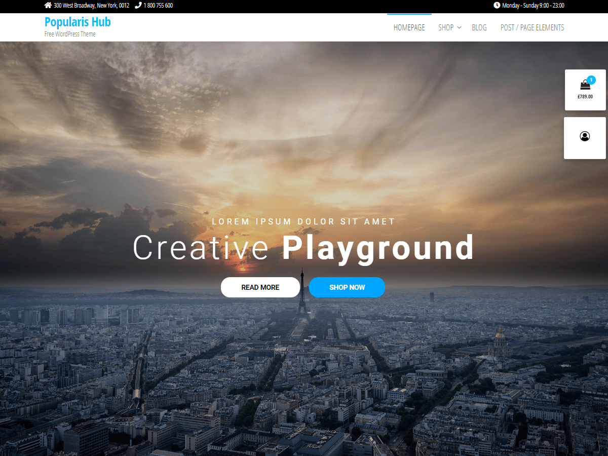 Popularis Hub theme screenshot