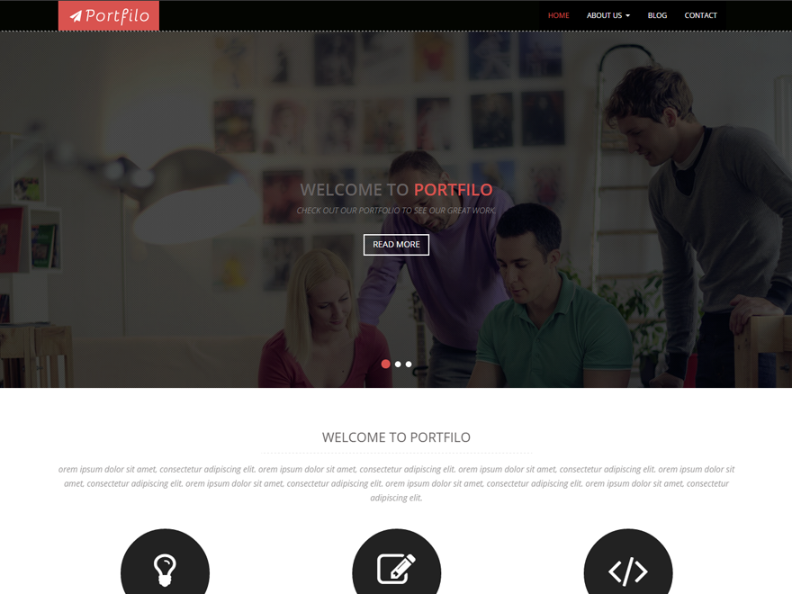 Portfilo theme screenshot