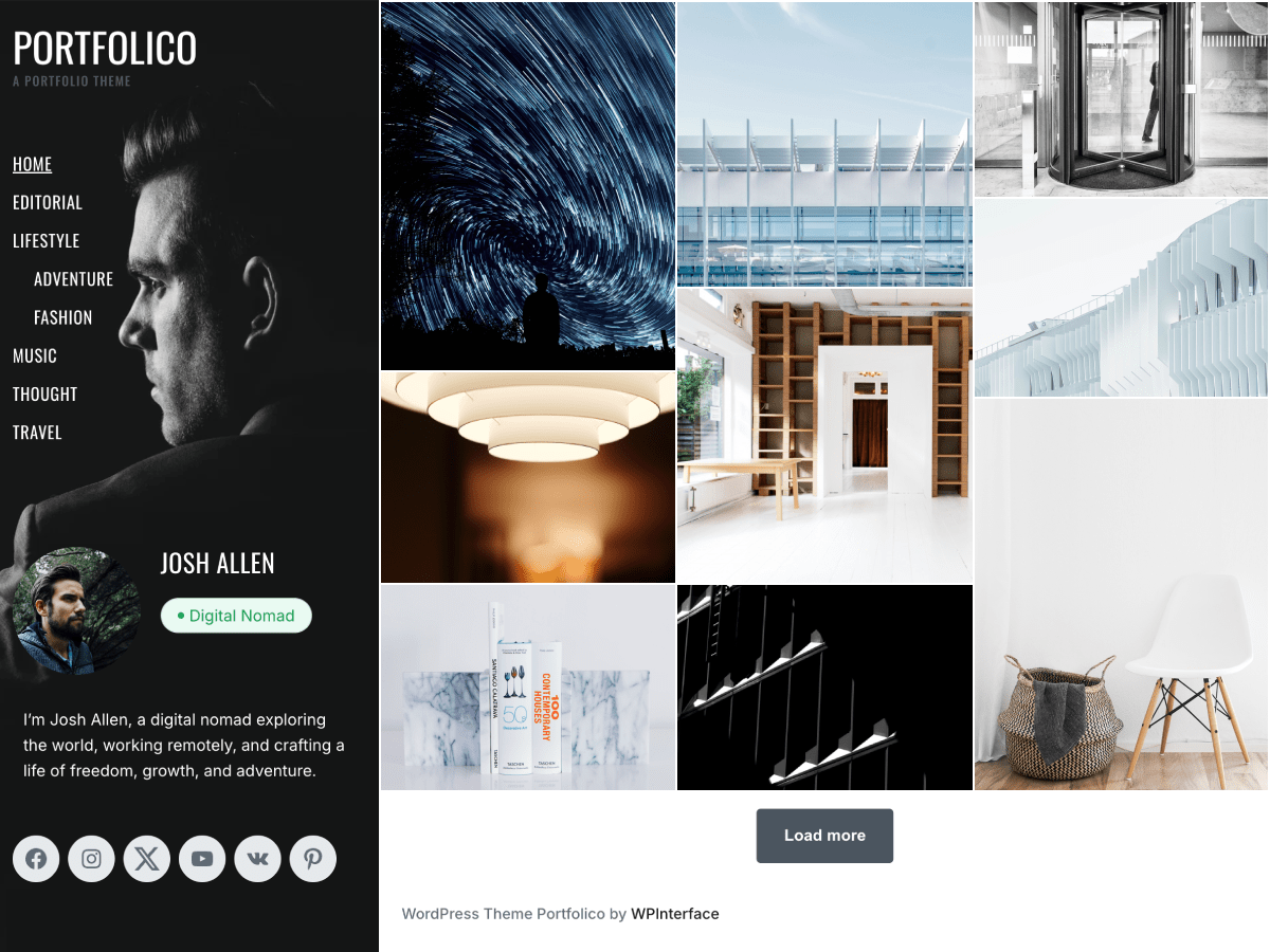 Portfolico theme screenshot