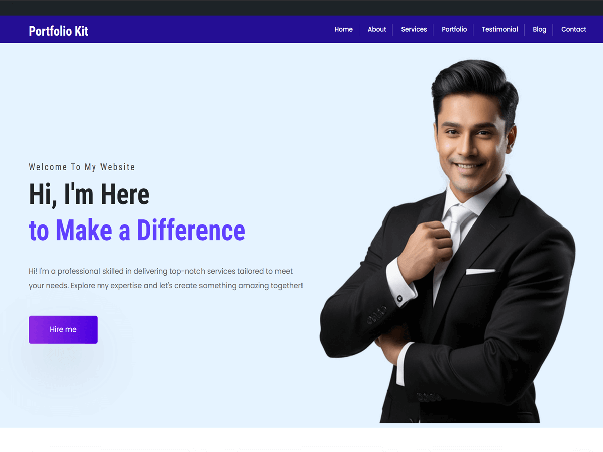 Portfolio Kit theme screenshot