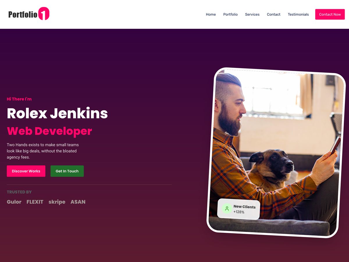 Portfolio One theme screenshot