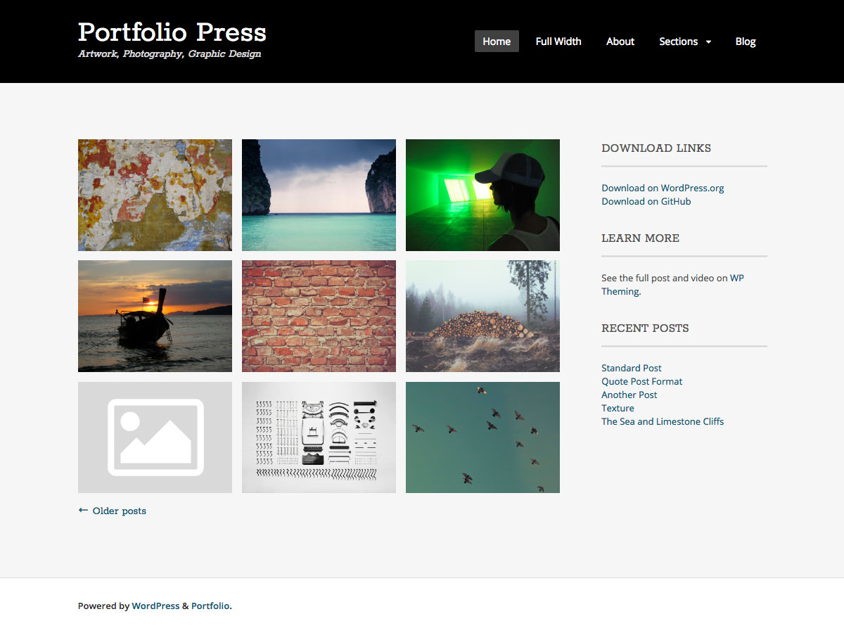 Portfolio Press theme screenshot