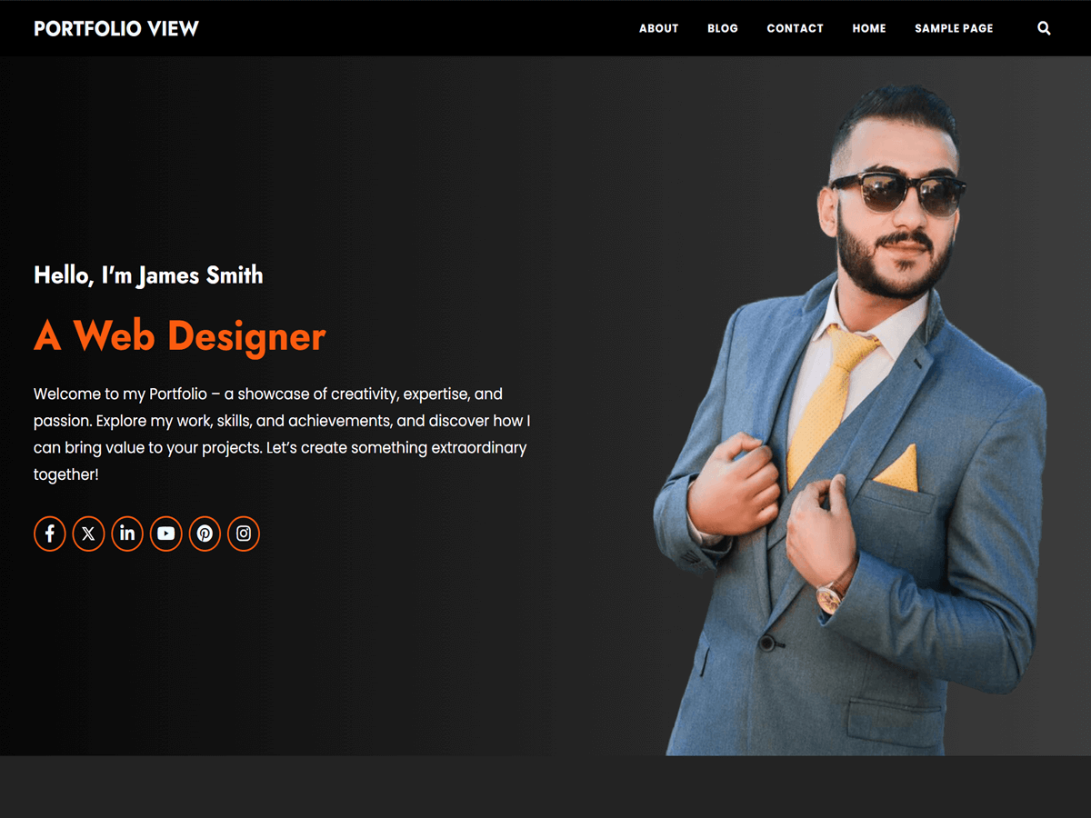 Portfolio View theme screenshot