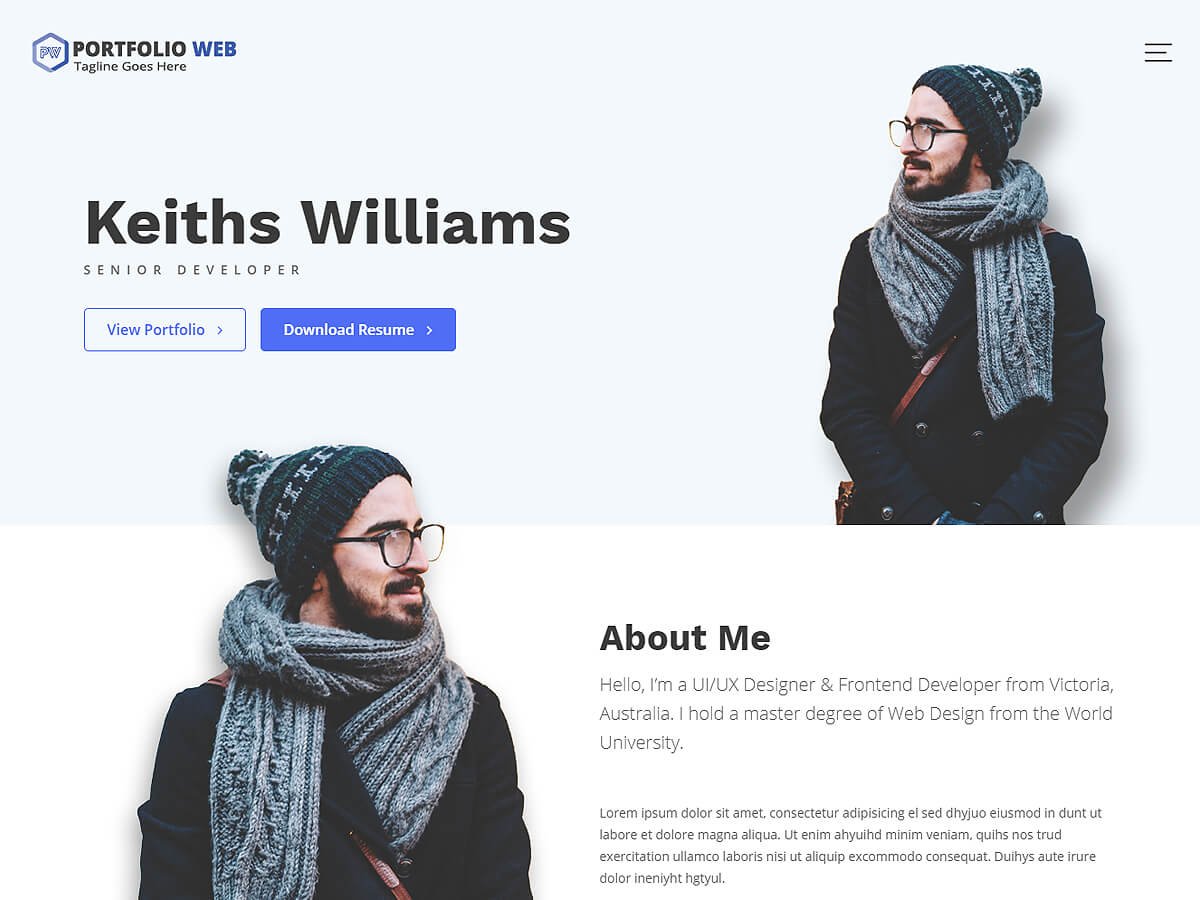 Portfolio Web theme screenshot