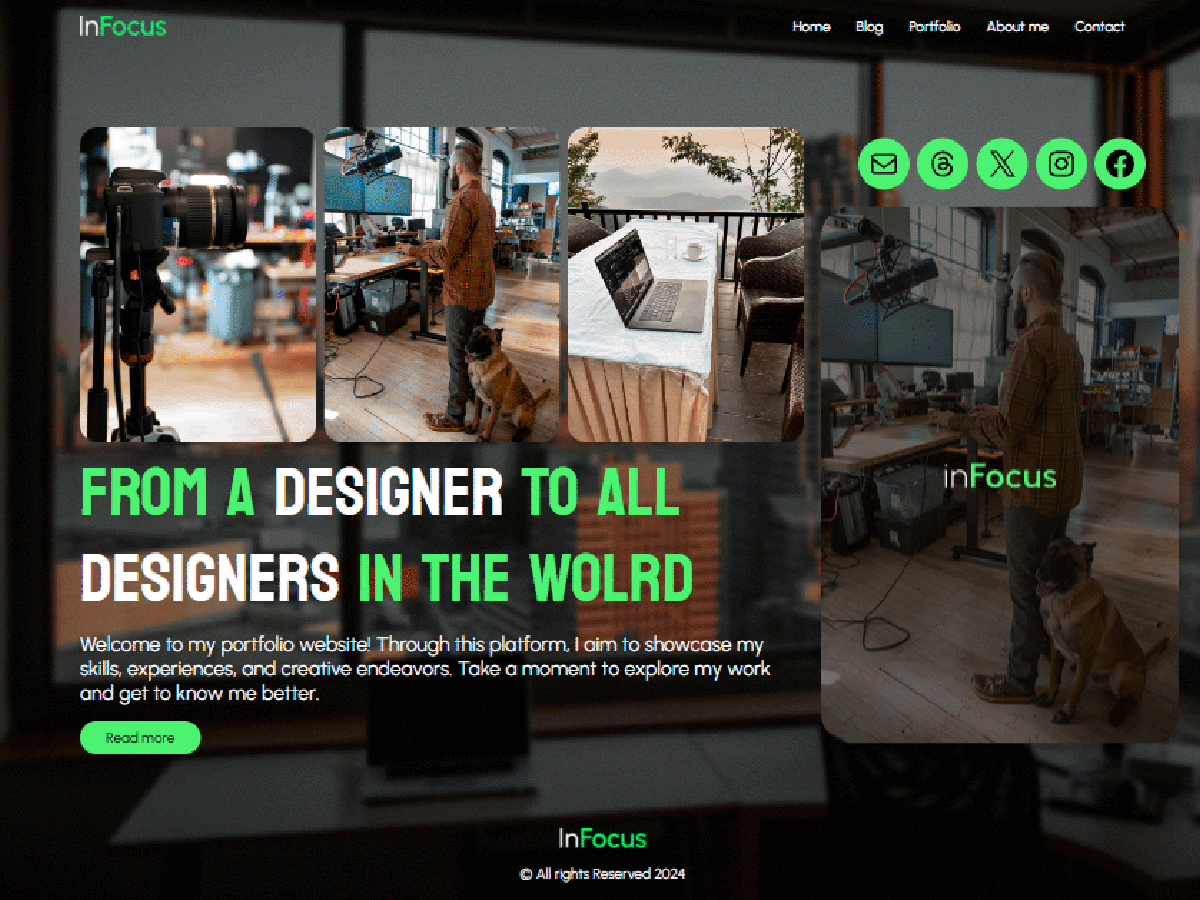 portifolio-infocus theme screenshot
