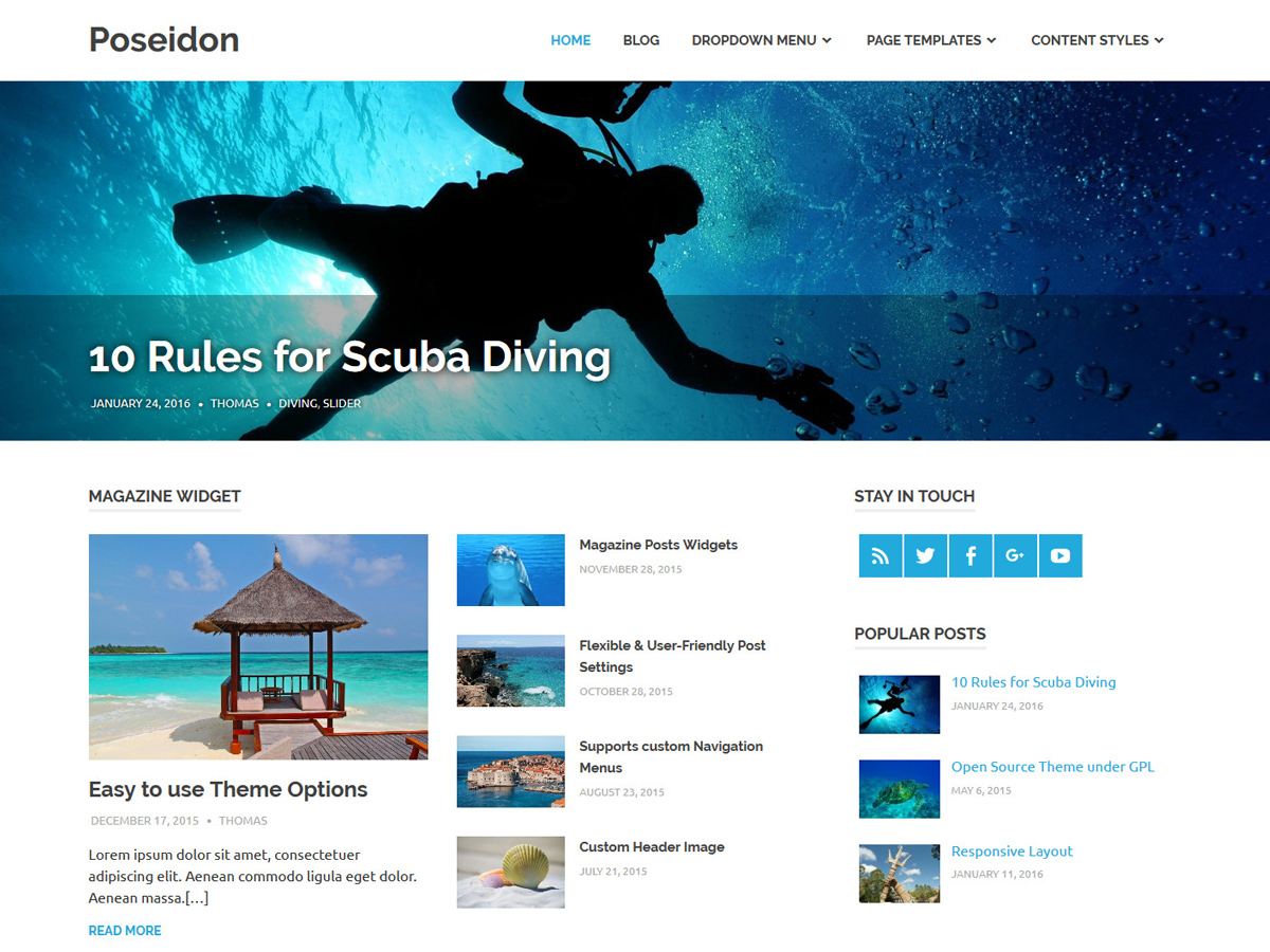 Poseidon theme screenshot
